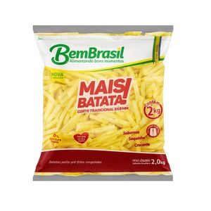 Batata Pré-Frita Palito Congelada BEM BRASIL Mais Batata! Pacote 2kg