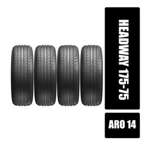 Kit 4 Pneus HEADWAY Passeio 175/75 Aro 14 86T