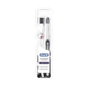 Escova de Dente Oral-B Whitening Therapy Purification com Cerdas Extra Macias Contém 2 Unidades