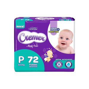 Fralda Descartável Infantil CREMER Magic Care Hiper P Pacote 72Un