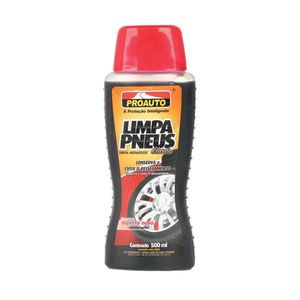 Limpador Automotivo para Pneus PROAUTO com Micropartículas Ultra Brilho Frasco 500ml