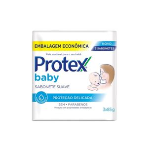 Sabonete Infantil PROTEX Baby Proteção Delicada 85g 3un