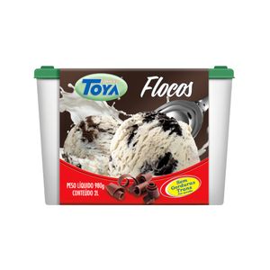 Sorvete TOYA Flocos pote 2L