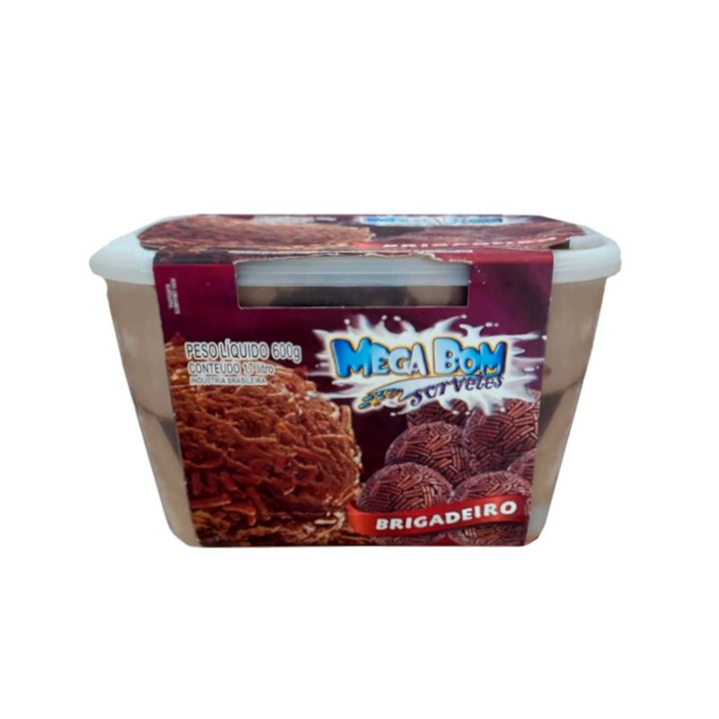 Sorvete MEGA BOM Brigadeiro pote 1,7L