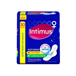 Absorvente Noturno INTIMUS Seca com Abas 30un