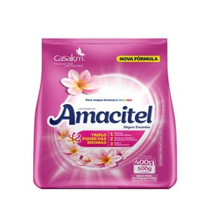 Lava Roupas em Pó AMACITEL Alegres Encantos Sachê 400g