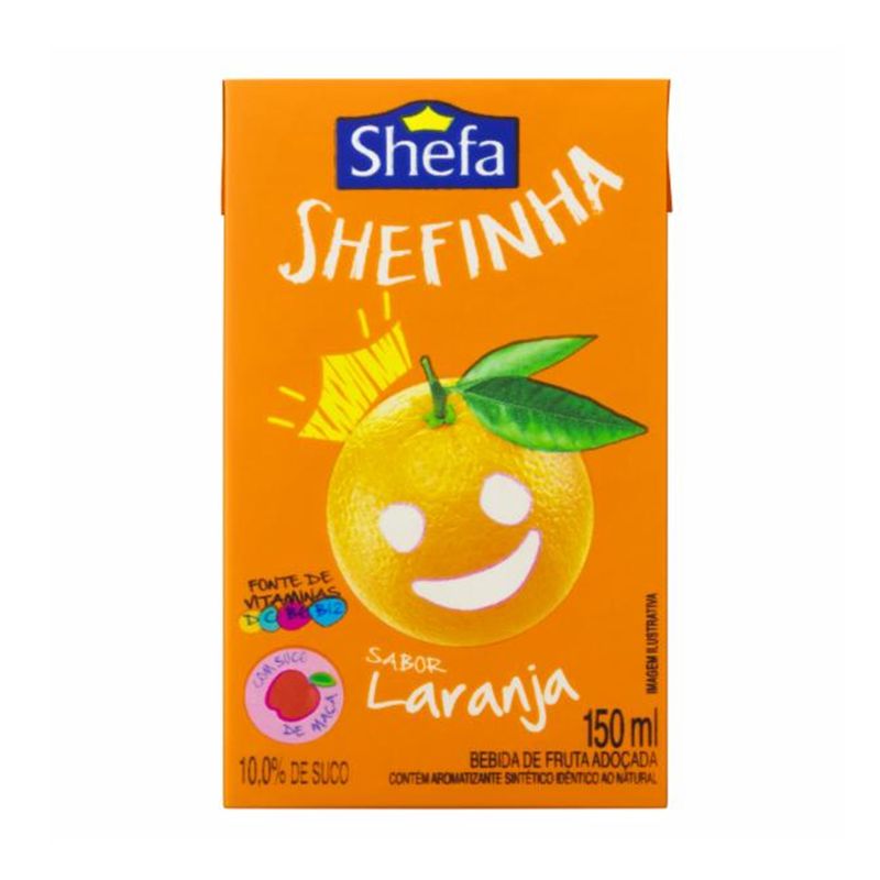 Bebida de Fruta Adoçada SHEFA Laranja Caixa 150ml