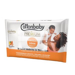 Toalha Umedecida Premium COTTONBABY Hidratação Intensa 50un