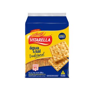 Biscoito Cream Cracker Vitarella Água e Sal Embalagem 350g