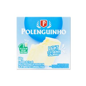 Queijo Processado UHT Light Polenguinho Contém 4 Unidades Caixinha 68g