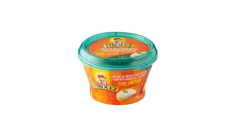 Creme de Ricota TIROLEZ Zero Lactose Pote 150g