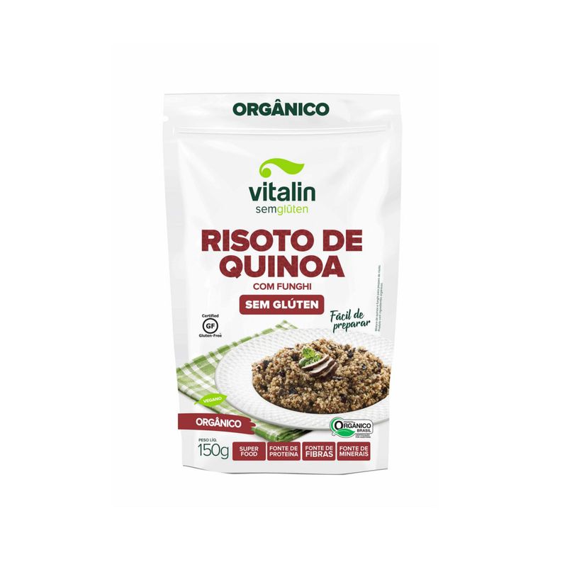 Risoto de Quinoa Sem Glúten VITALIN com Funghi Embalagem 150g