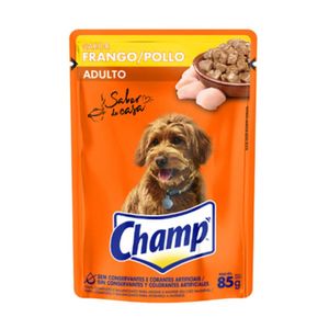 Ração Úmida para Cães Adulto CHAMP Frango Sachê 85g