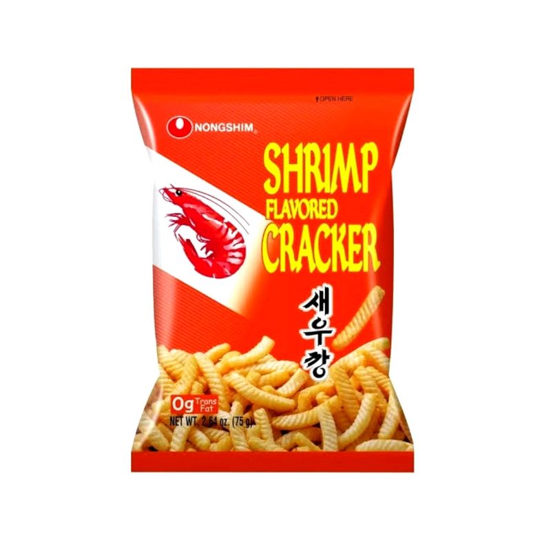 Salgadinho de Camarão NONGSHIM Flavoured Cracker pacote 75g