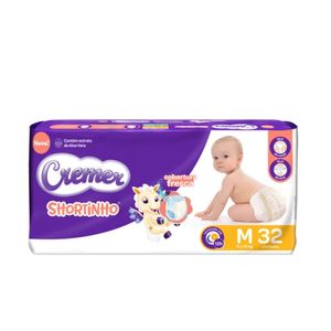 Fralda Descartável Infantil CREMER Shortinho Jumbo M Pacote 32un