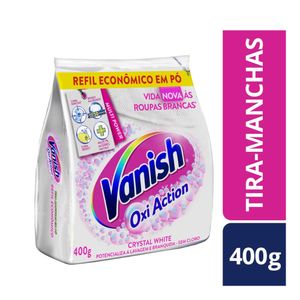 Tira Manchas em Pó VANISH Crystal White Oxi Action para roupas brancas Refil Econômico 400g