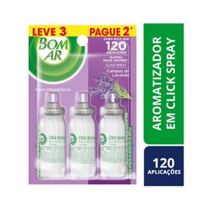 Neutralizador Click Spray BOM AR Lavanda Leve 3 Pague 2un 12ml