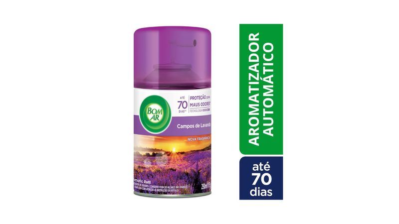 Aromatizador Bom Ar Click Spray Refil Leve 3 Pague 2 Campos de Lavanda :  : Cozinha