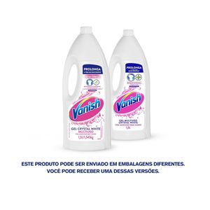 Tira Manchas em Gel VANISH Crystal White para roupas brancas 1,5L