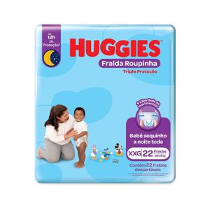 Fralda Roupinha Descartável HUGGIES Tripla Proteção Mega XXG pacote 22un