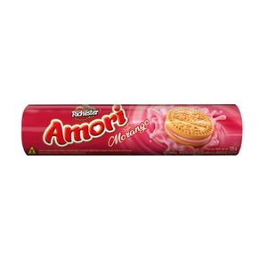 Biscoito Recheado AMORI Sabor Morango Pacote 125g