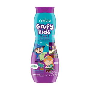 Shampoo Infantil ORIGEM Grupy Kids 2x1 Força Vitaminada Frasco 500ml
