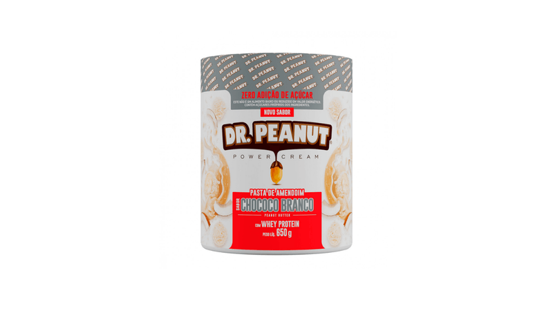 Pasta de Amendoim Chococo Branco c/ Whey Protein 600g Dr Peanut