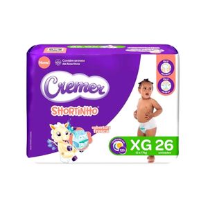 Fralda Descartável Infantil CREMER Jumbo Shortinho XG pacote 26un