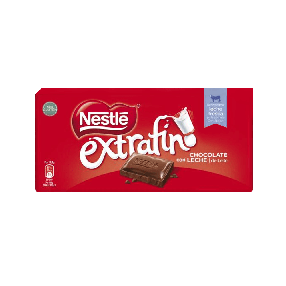 Chocolate Nestlé Extrafino ao Leite Tablete 123g