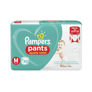 Fralda Pampers Pants Ajuste Total Tamanho M Contém 42 Unidades