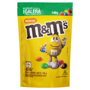 Confeite de Chocolate ao Leite M&M's com Amendoim Sachê 148g