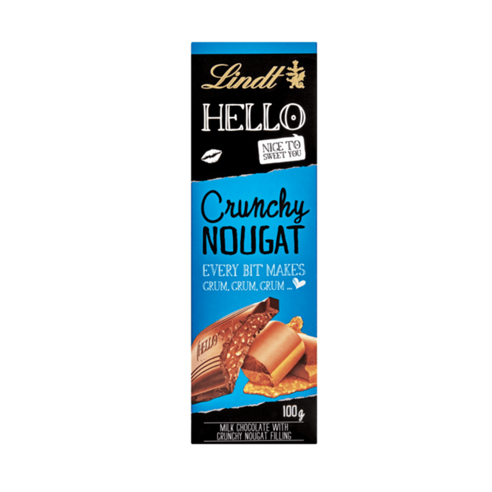 Chocolate Lindt Hello Crunchy Nougat Tablete 100g