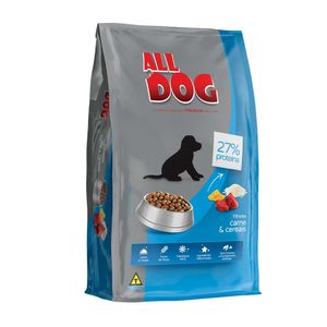 Ração Para Cães Filhote ALL DOG Sabor Carne e Cereais Pacote 15kg