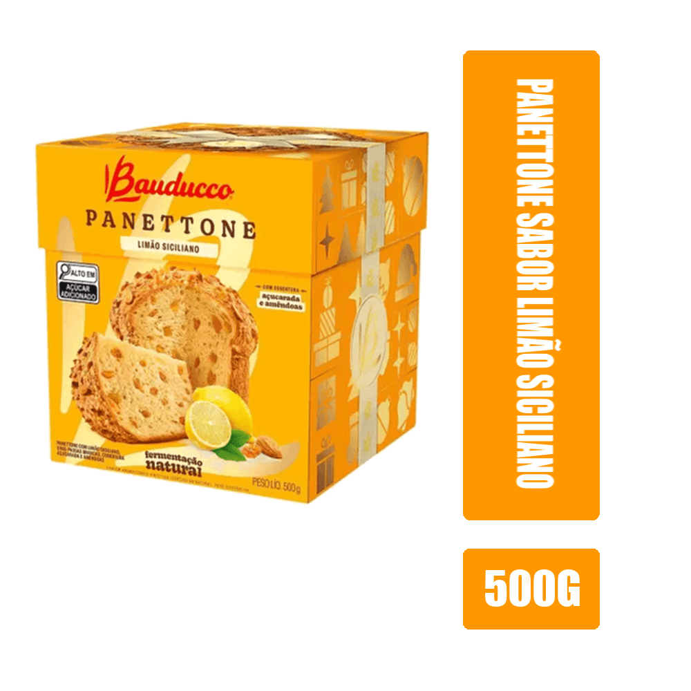 Panettone Bauducco Sabor Limão Siciliano Caixa 500g