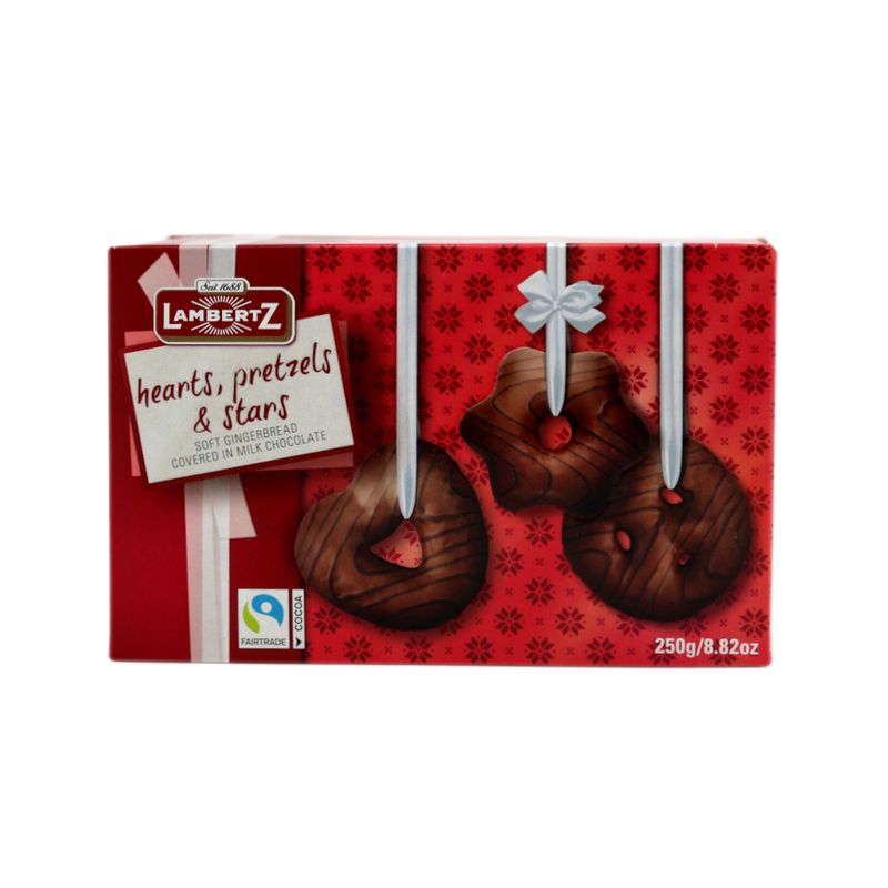 BISC CORACOES 250G LAMBERTZ BRETZEL