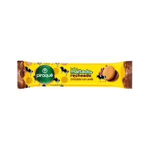 Biscoito Recheado Leite Maltado PIRAQUÊ Chocolate com Avelã 85g