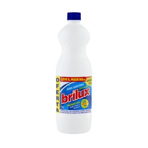 Água Sanitária BRILUX Cloro Ativo Frasco Leve 1L Pague 900ml