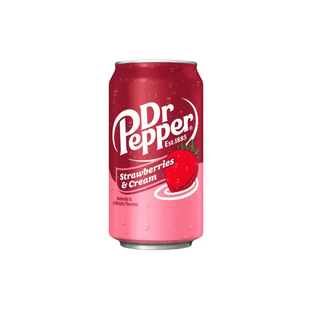 Refrigerante Dr Pepper Strawberries & Cream Lata 355ml