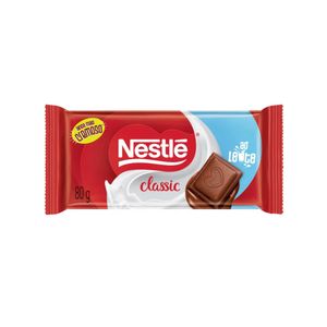 Chocolate em Barra Nestlé Classic ao Leite Embalagem 80g
