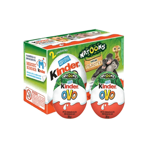 Chocolate Kinder Ovo Natoons ao Leite Contém 2 Unidades Embalagem 40g