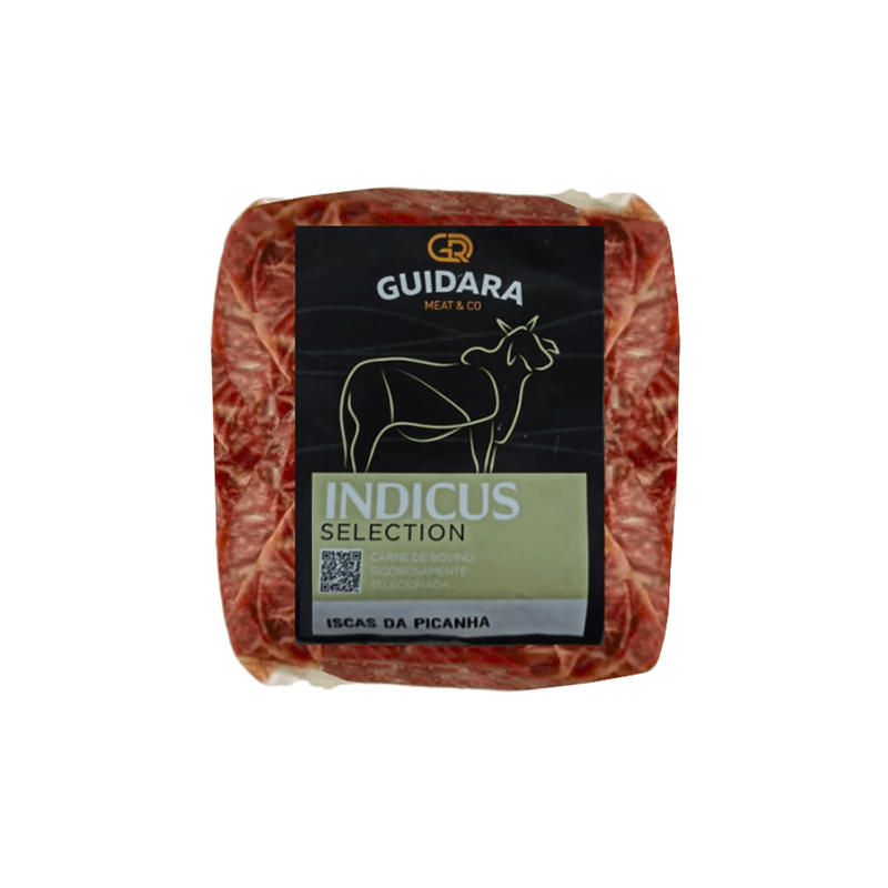 Carne de Bovino Guidara Indicus Iscas da Picanha Congelado Aproximadamente 1,100kg