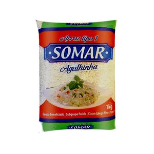 Arroz Longo Fino SOMAR tipo 1 Agulhinhas pacote 1kg