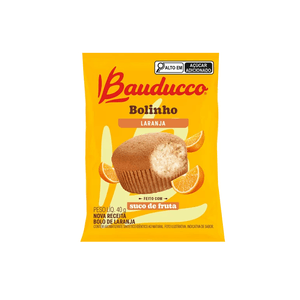 Bolinho Recheado Bauducco Sabor Laranja Embalagem 40g