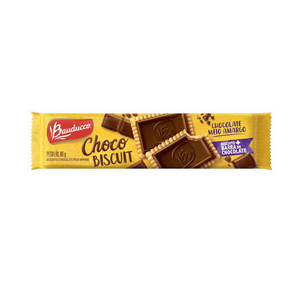 Biscoito Recheado Choco Biscuit Bauducco Chocolate Meio Amargo Embalagem 80g