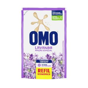 Lava Roupas Líquido OMO Lavanda Sachê 900ml