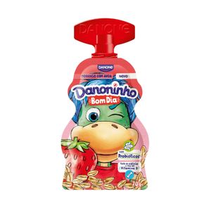 Iogurte Danone Danoninho Bom dia Sabor Morango com Aveia Embalagem 70g