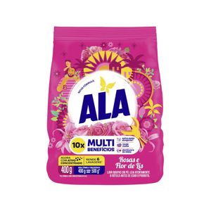 Lava Roupas em Pó ALA Rosas e Flor de Lis Sachê 400g