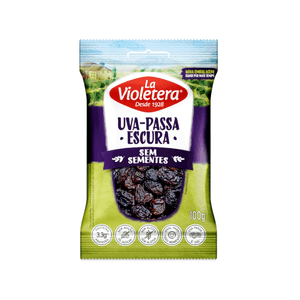 Uva Passa Escura LA VIOLETERA Sem sementes pacote 100g