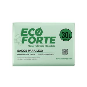 Saco de Lixo ECOFORTE Pacote 30L 10un