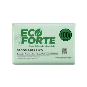 Saco de Lixo ECOFORTE Pacote 100L 5un